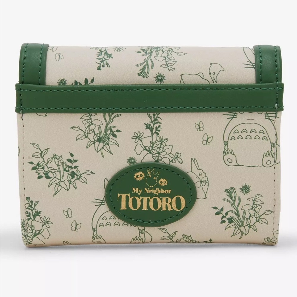 My Neighbor Totoro Cream & Green Wallet with Floral Print - Picture 4 of 9